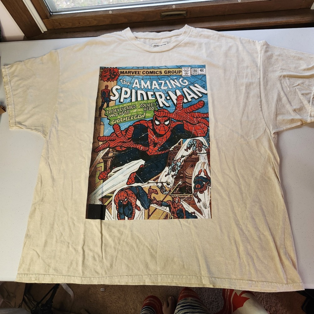 Marvel x CVLA Amazing Spider-Man Comic Cover Shirt  2X Vintage Style 100% Cotton